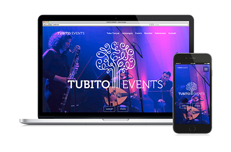 Tubito Events: Corporate Design und Coming Soon Website